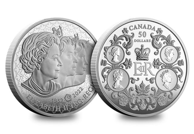 2022 RCM Queen's Reign Silver 5Oz Obv Rev