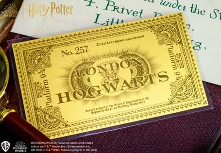 The Hogwarts Express Ticket coin has been made of Pure 24k Gold. Comes in officially licensed packaging with a certificate resembling an acceptance letter from Hogwarts. EL: 9,750