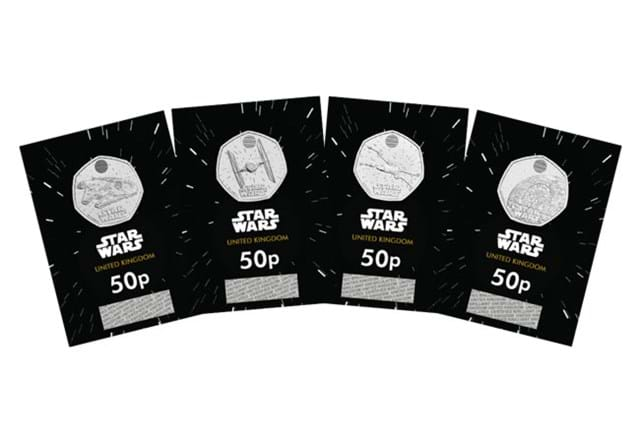 2024 UK Star Wars Spacecraft BU 50p Collection in cards