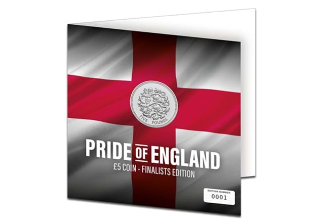 Pride of England Finalists £5 Display Card front