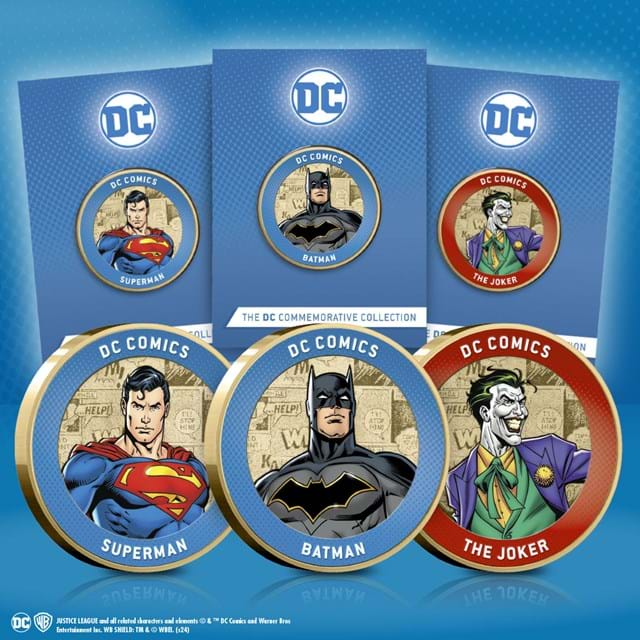 DN 2024 DC Comic Justice League Name Gold Joker Batman Superman Medals Email Social Media 3