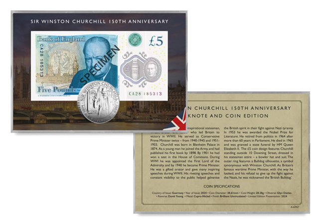 Churchill Coin And Banknote Pair