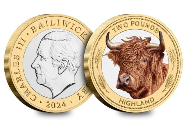 Cow BU £2 Highland Obv Rev