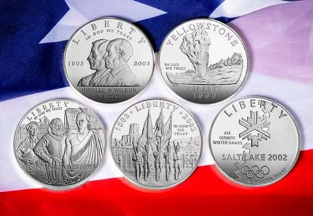 This Silver Proof dollar has been issued by the US Mint and struck from 90% pure silver with a proof finish