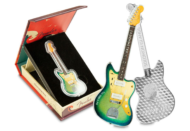 The 2024 Fender Jazzmaster 1oz Silver Coin