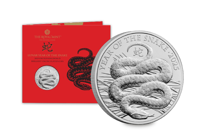 UK 2025 Lunar Year of the Snake BU £5 Pack