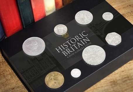 This Historic Essential Collection houses some of the most sought-after coins from British History, including an original 1912 Penny and a WWII Half-Crown