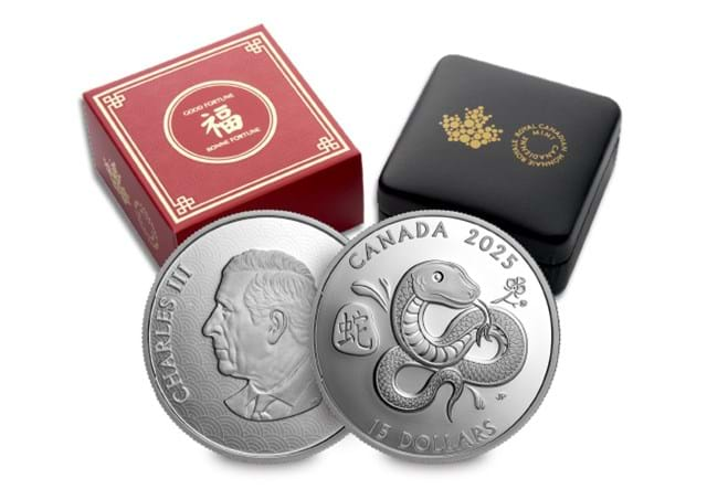 Canada Lunar Year Of The Snake 1Oz Silver Coin And Packaging DY