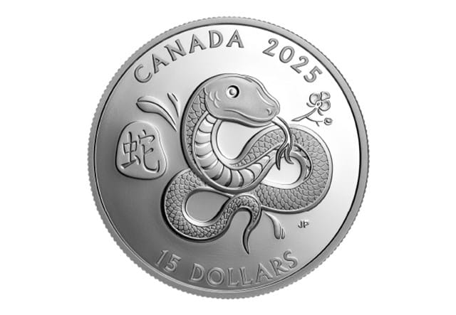 Canada Lunar Year Of The Snake 1Oz Silver Coin Rev DY