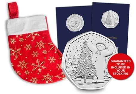 A stocking for Christmas time, filled with 5 mystery 50ps, all struck to a Brilliant Uncirculated quality. Each coin has been protectively encapsulated in official Change Checker packaging.