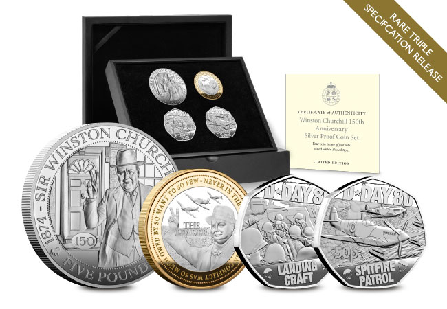 Winston Churchill 150th Silver Coin Set