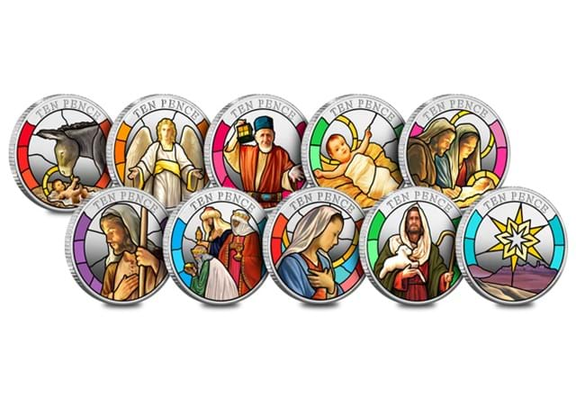 Nativity Silver 10P Set All Rev