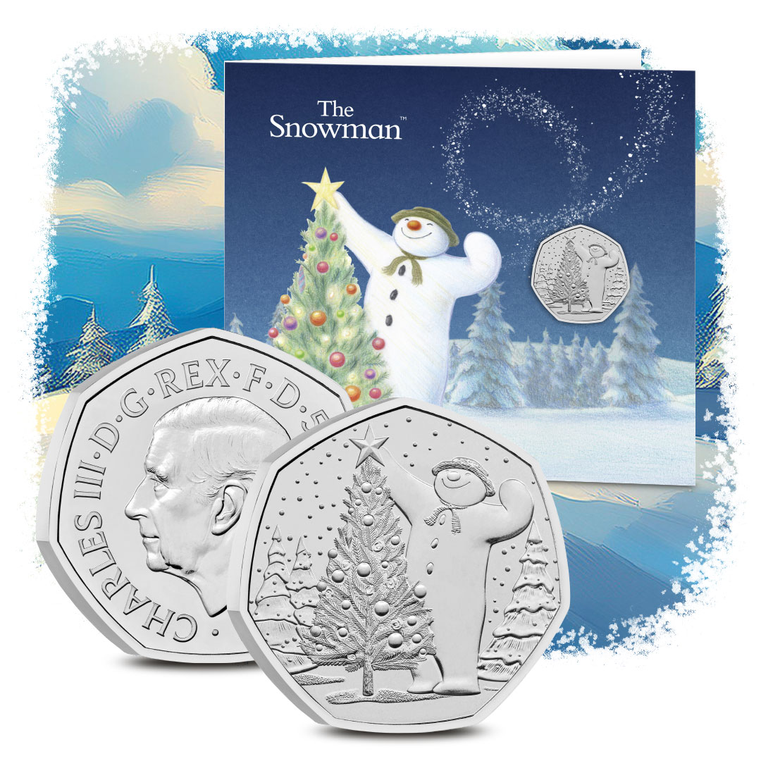 The Snowman UK 2024 BU 50p Coin