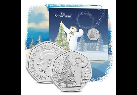 This UK 2024 BU coin has been issued by The Royal Mint featuring The Snowman by award-winning illustrator Robin Shaw. Celebrating the timeless Christmas story loved by children and adults alike.