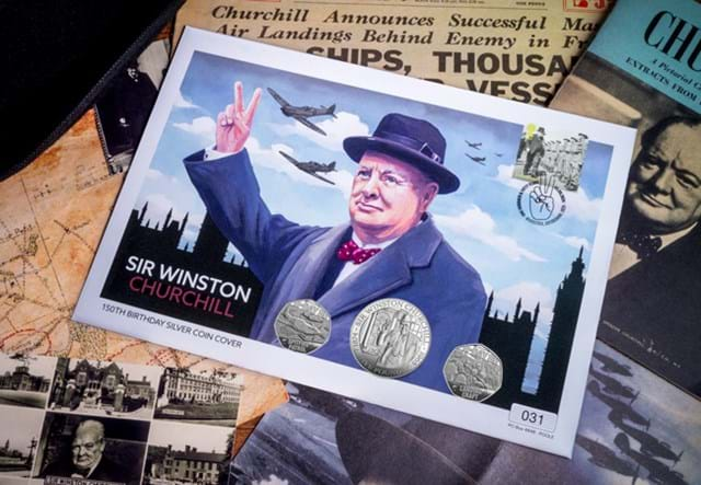 Churchill 150Th Birthday Silver Coin Cover Lifestyle 06