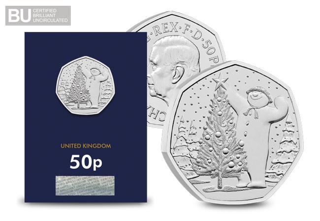 2024 UK The Snowman CERTIFIED BU 50p