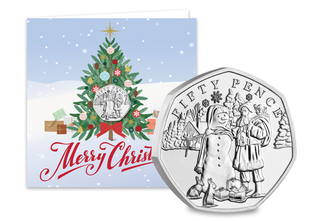 The Christmas Snowman BU 50p Card