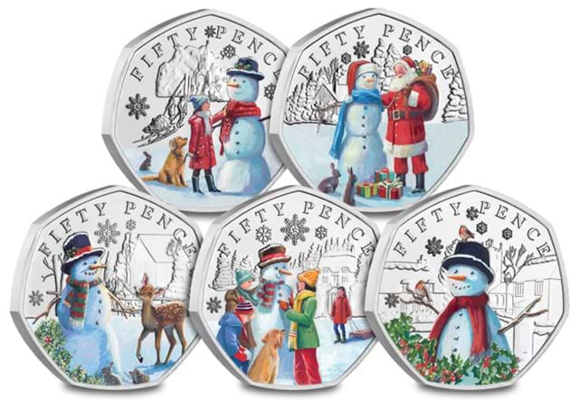 Christmas Snowmen BU Colour 50P Set All Rev