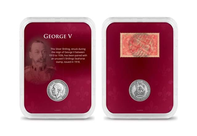 British Monarchs Coins And Stamps Set George V Obv Rev