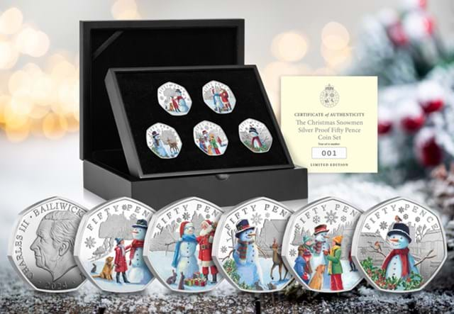 Christmas Snowmen Silver With Colour 50P Set Lifestyle 03