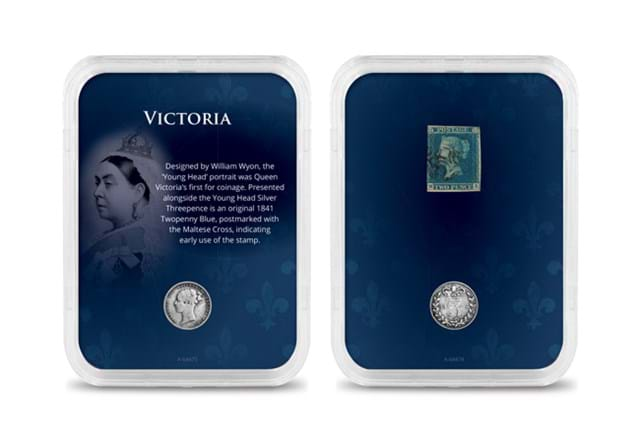 British Monarchs Coins And Stamps Set Victoria Obv Rev