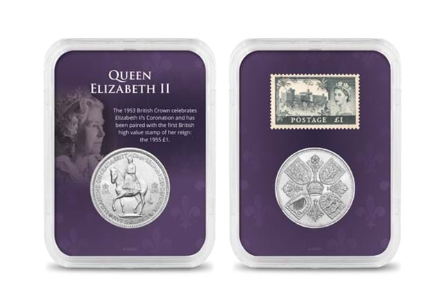 British Monarchs Coins And Stamps Set Elizabeth II Obv Rev