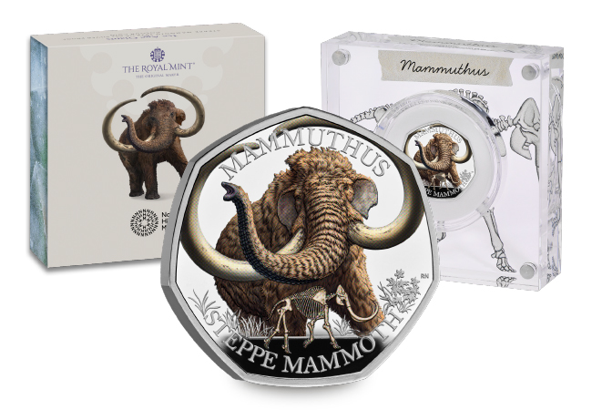 The UK 2024 Steppe Mammoth Silver Colour 50p Coin