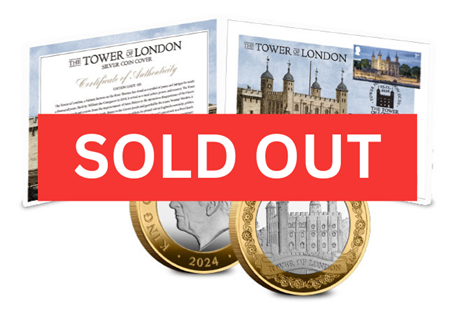 Only 100 Tower of London Silver Proof £2 Coin Covers have been authorised for release. Each Cover comprises the 2024 IOM Silver Proof £2 Coin, a Royal Mail 1st Class Stamp and an official postmark. 