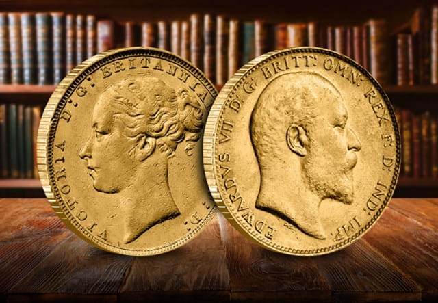 Edward VII And Queen Victoria Gold Sovereign Pair Lifestyle 06