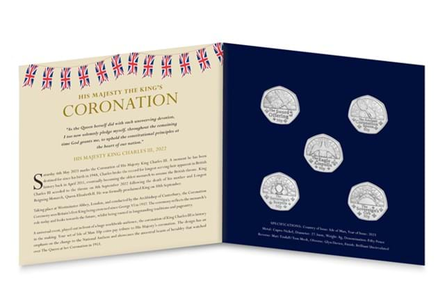 KCIII Coronation Regalia (Guernsey) BU 50P Pack Open