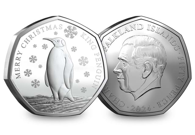 AT Falklands King Penguin 50P And 2 Pound Images V2 4