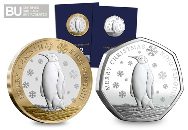 AT Falklands King Penguin 50P And 2 Pound Images V2 11