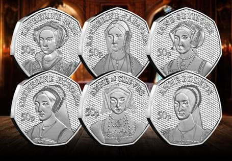 Issued by Guernsey, this Silver Proof 50p set commemorates the wives of Henry VIII and the most dramatic chapter of British history. Just 495 Silver Proof Sets have been issued worldwide.