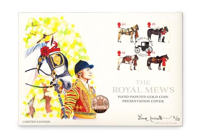 Royal Mews Hand Painted Gold Coin Cover (1)