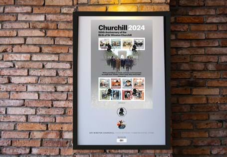 This Winston Churchill Framed Edition marks the 150th Anniversary of his birth. Each A3 Frame has been postmarked on 30th November 2024 and individually numbered in the 495 edition limit.