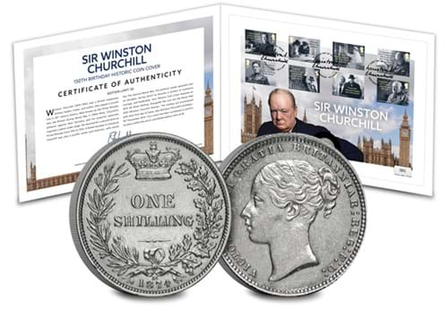 AT Churchill 150Th Birthday Historic Coin Cover Images 6