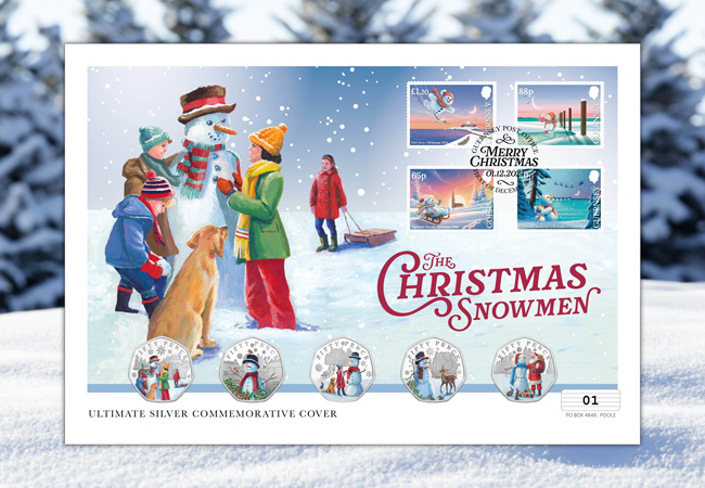 The Christmas Snowmen Ultimate Silver Coin Cover