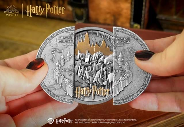 Harry Potter Marauder's Map Silver 5Oz In Hand 01