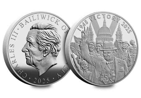 Honour the 80th Anniversary of VE Day with this limited edition Proof £5 coin from Guernsey. Featuring Winston Churchill and street celebrations, with only 4,995 available.