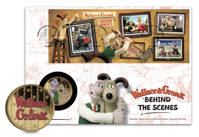 Wallace & Gromit Stamp and Medal Cover