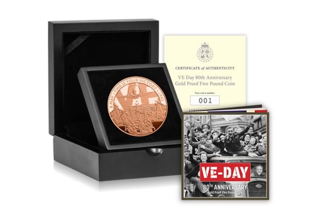 VE Day Jersey Gold £5 Box Shot