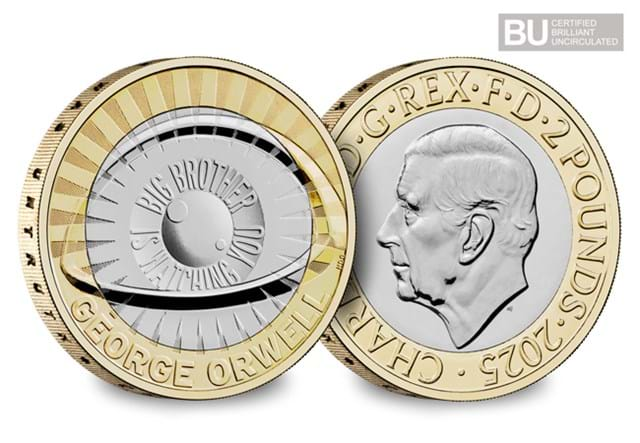 AT Change Checker George Orwell 2 Pound Coin Images 2