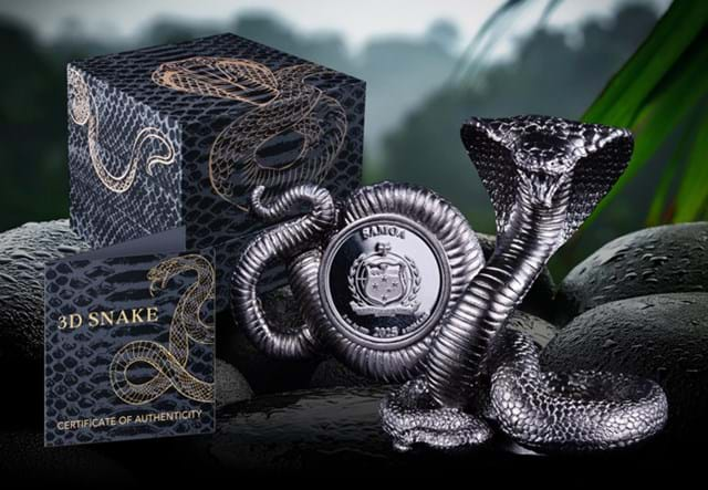 2025 3D Snake 3Oz Silver Coin Lifestyle 03