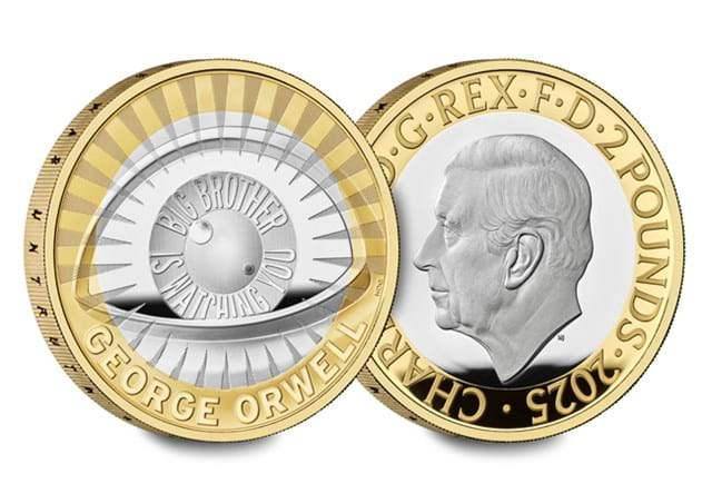 AT George Orwell 2 Pound Coin Images 6