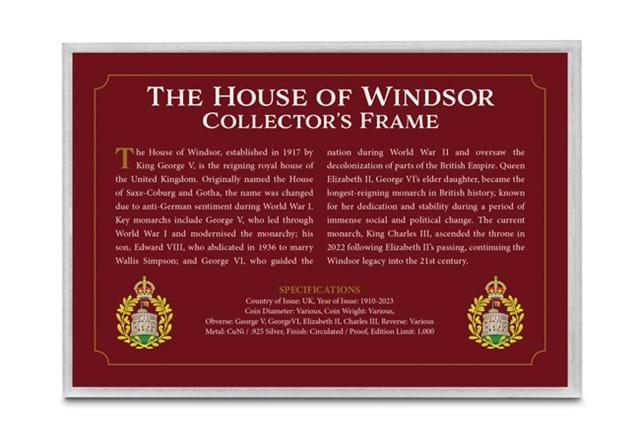 The House Of Windsor Collector S Frame Back