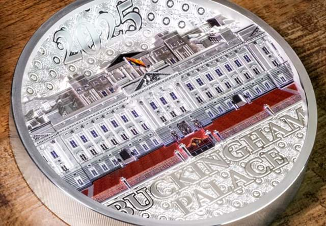 Buckingham Palace Silver Kilo Close Up 04