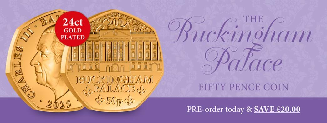 Buckingham Palace Gold-plated 50p