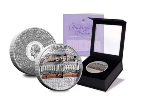 Experience the cutting-edge of coin minting with The 2025 Buckingham Palace Silver 5oz Masterpiece Coin. 