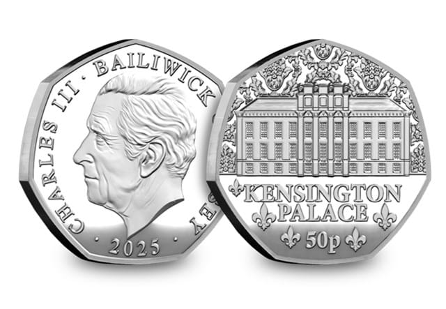 Jersey Royal Residences Silver Kensington 50P Obv Rev