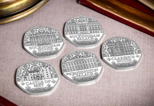 Royal Residences Silver 50P Set Lifestyle